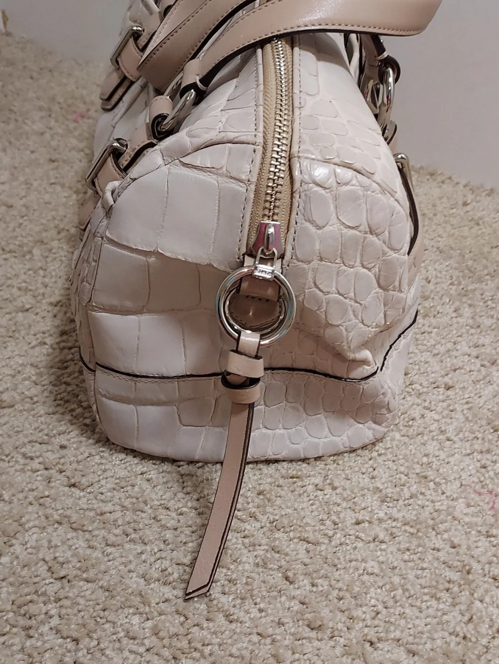 Coach Chelsea Croc- Embossed Leather Shoulder Bag
